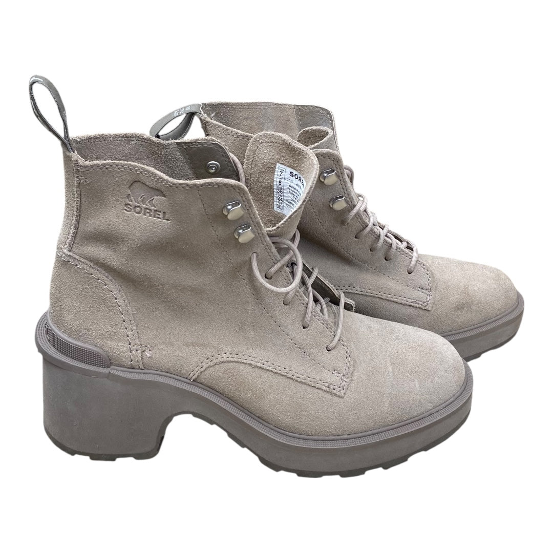 Boots Designer By Sorel In Taupe, Size:7