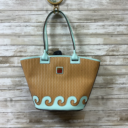 Handbag Designer By Dooney And Bourke In Blue & Brown, Size:Medium