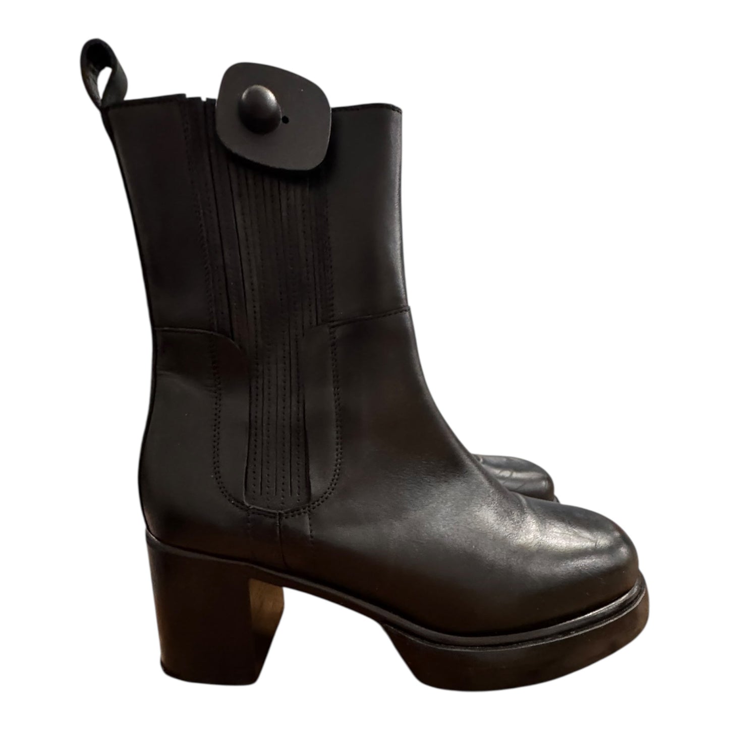 Boots Ankle Heels By Free People In Black, Size:10