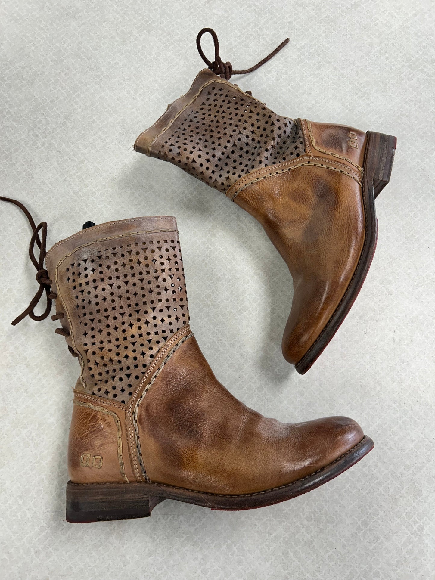 Boots Ankle Flats By Bed Stu In Tan, Size:7