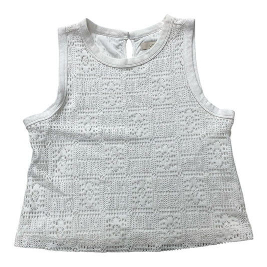 Top Sleeveless By Loft In White, Size:L
