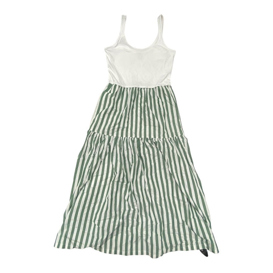 Dress Casual Maxi By J. Crew In Green & White, Size:Xs