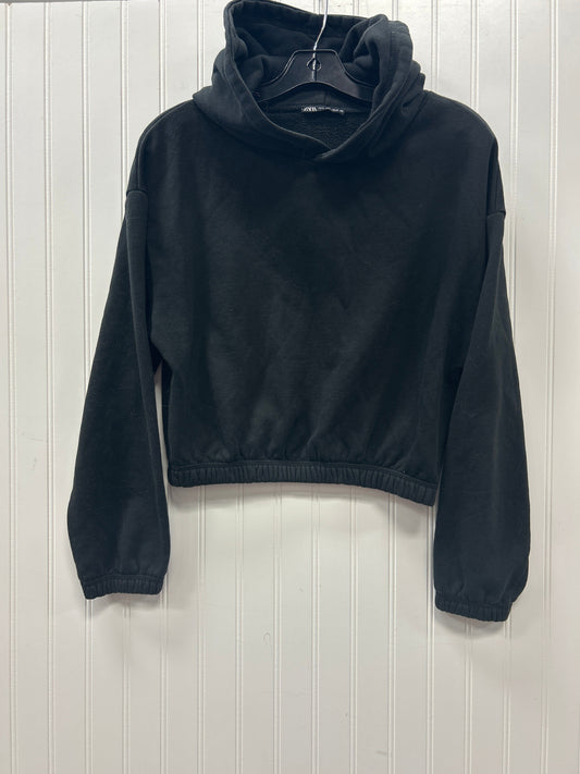 Sweatshirt Hoodie By Zara In Black, Size:M