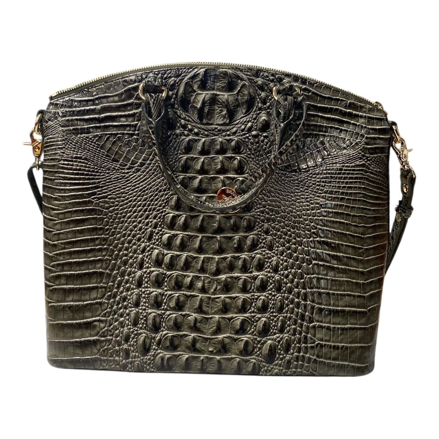 Handbag Designer By Brahmin In Green, Size:Large