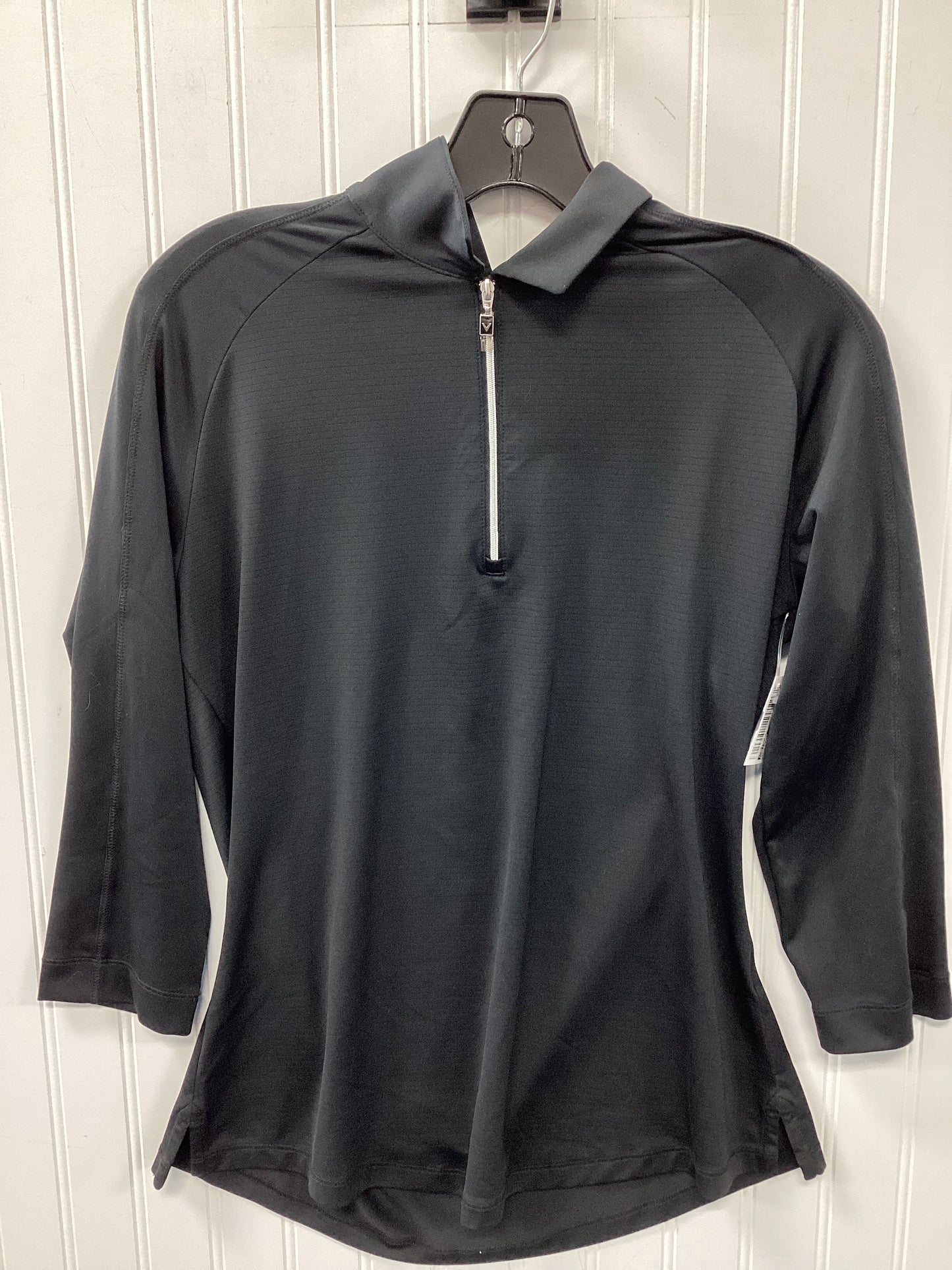 Athletic Top Ls Collar By Callaway In Black, Size:M