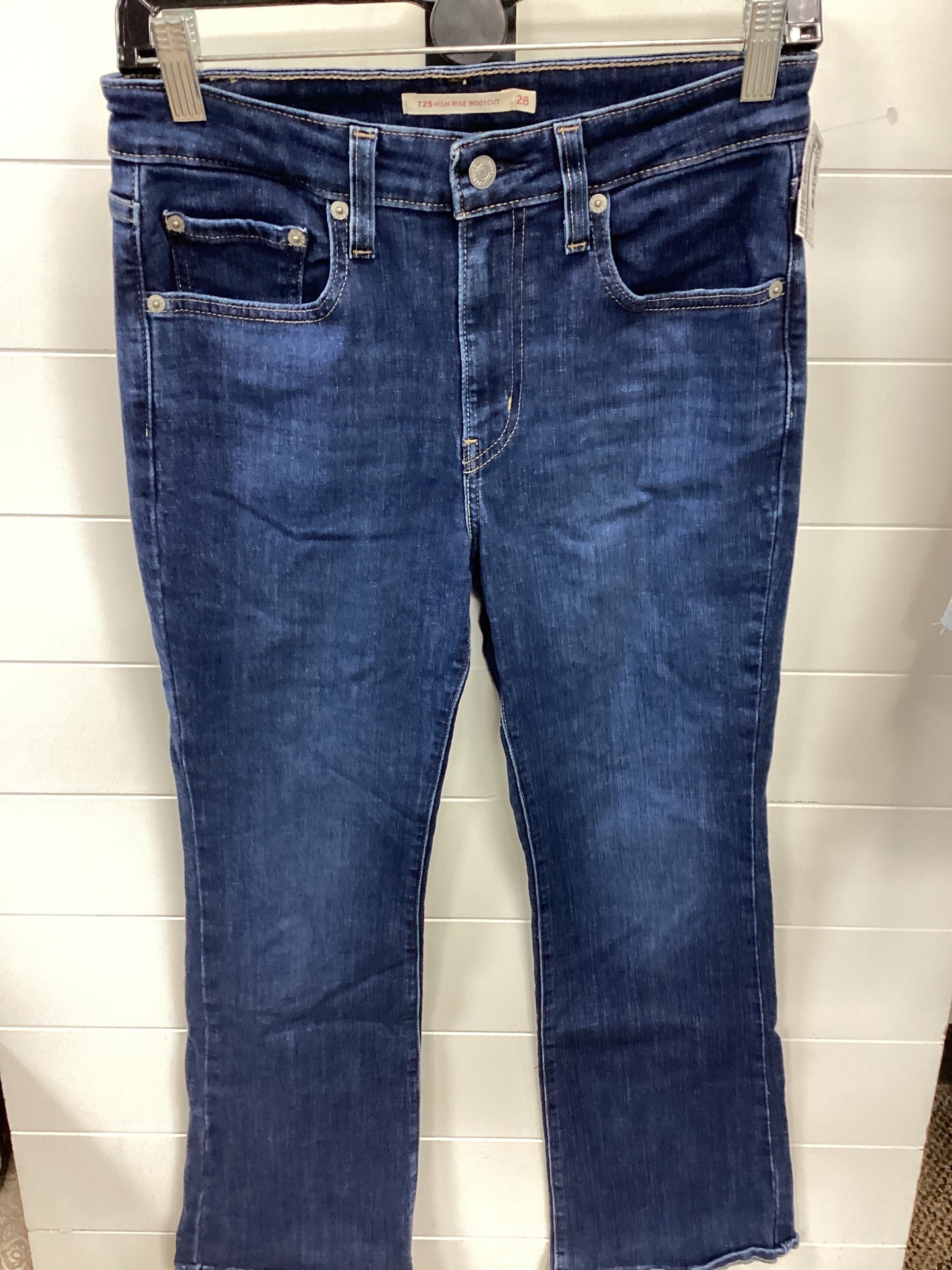 Jeans Flared By Levis In Blue Denim, Size:6