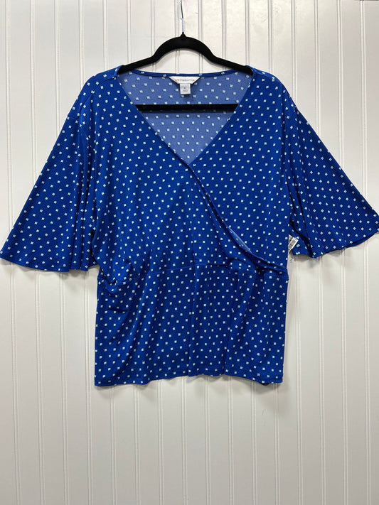 Top Ss By Liz Claiborne In Camouflage Print, Size:Xl