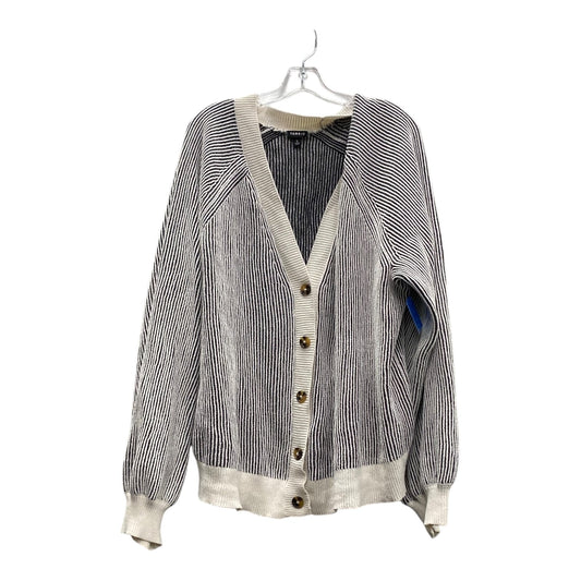 Sweater Cardigan By Torrid In Black & White, Size:3X
