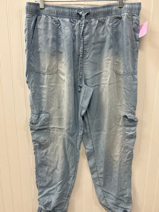 Pants Linen By C And C In Blue, Size:Xl