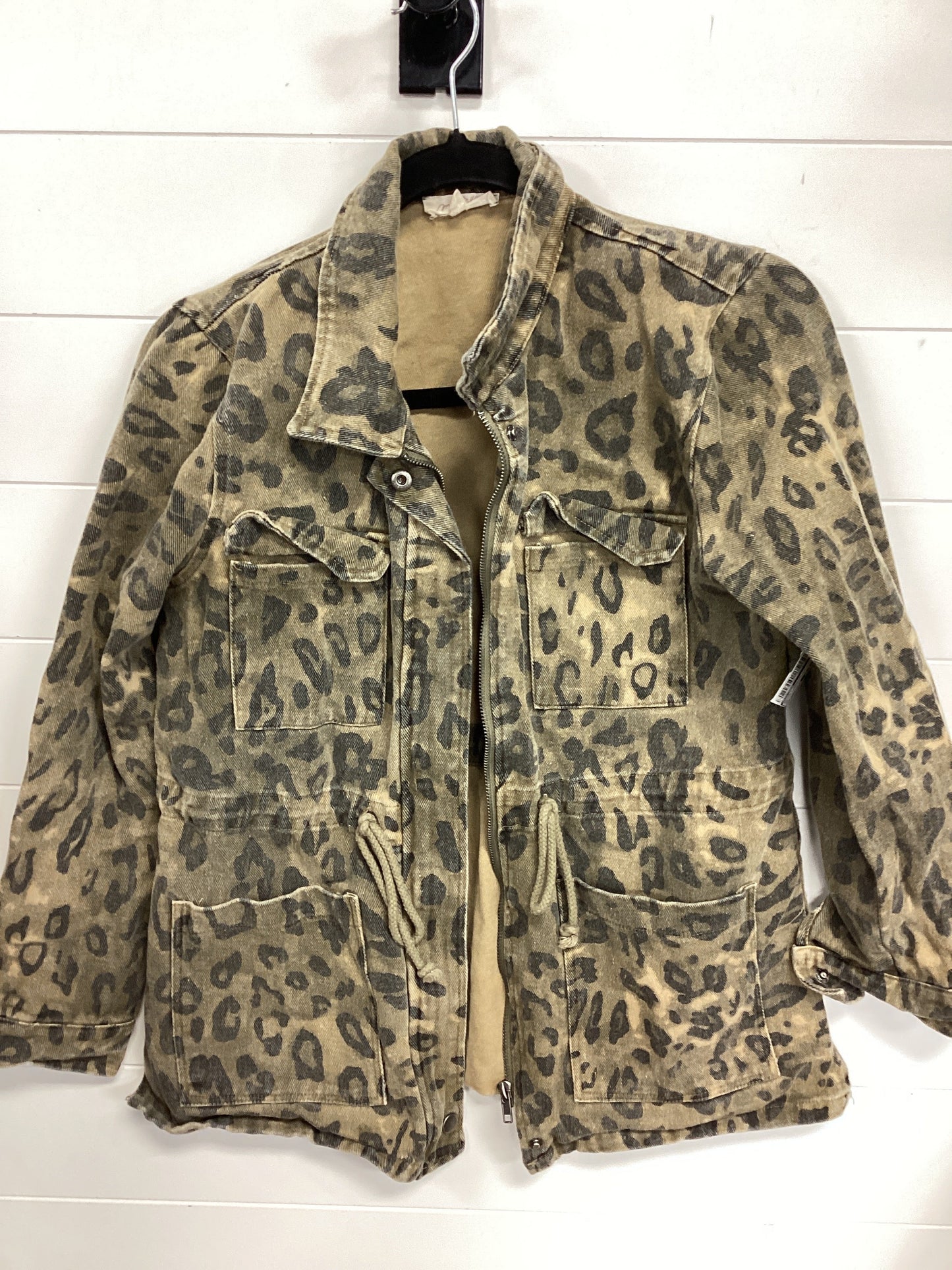 Jacket Denim By Mystree In Brown Denim, Size:Xs