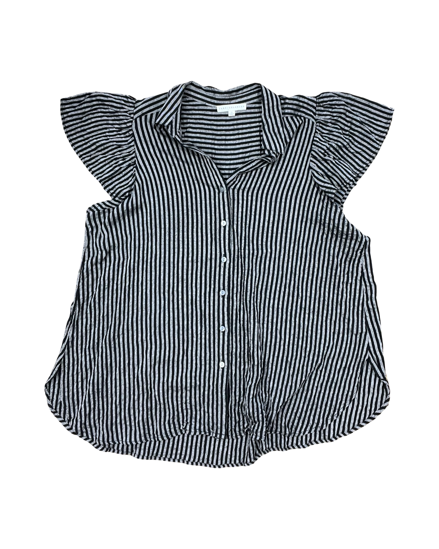 Blouse Ss By Jane And Delancey In Black & Grey, Size:2X