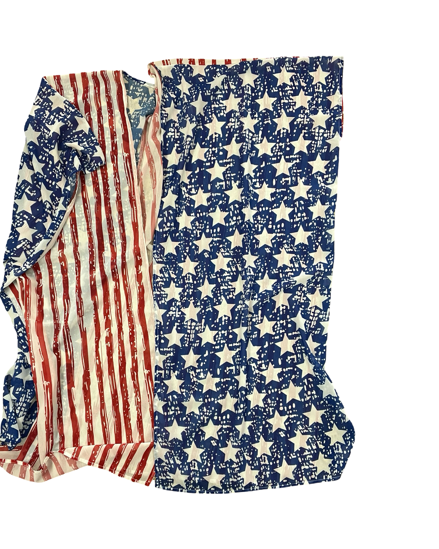 Cardigan By Clothes Mentor In Blue & Red & White, Size:Xl