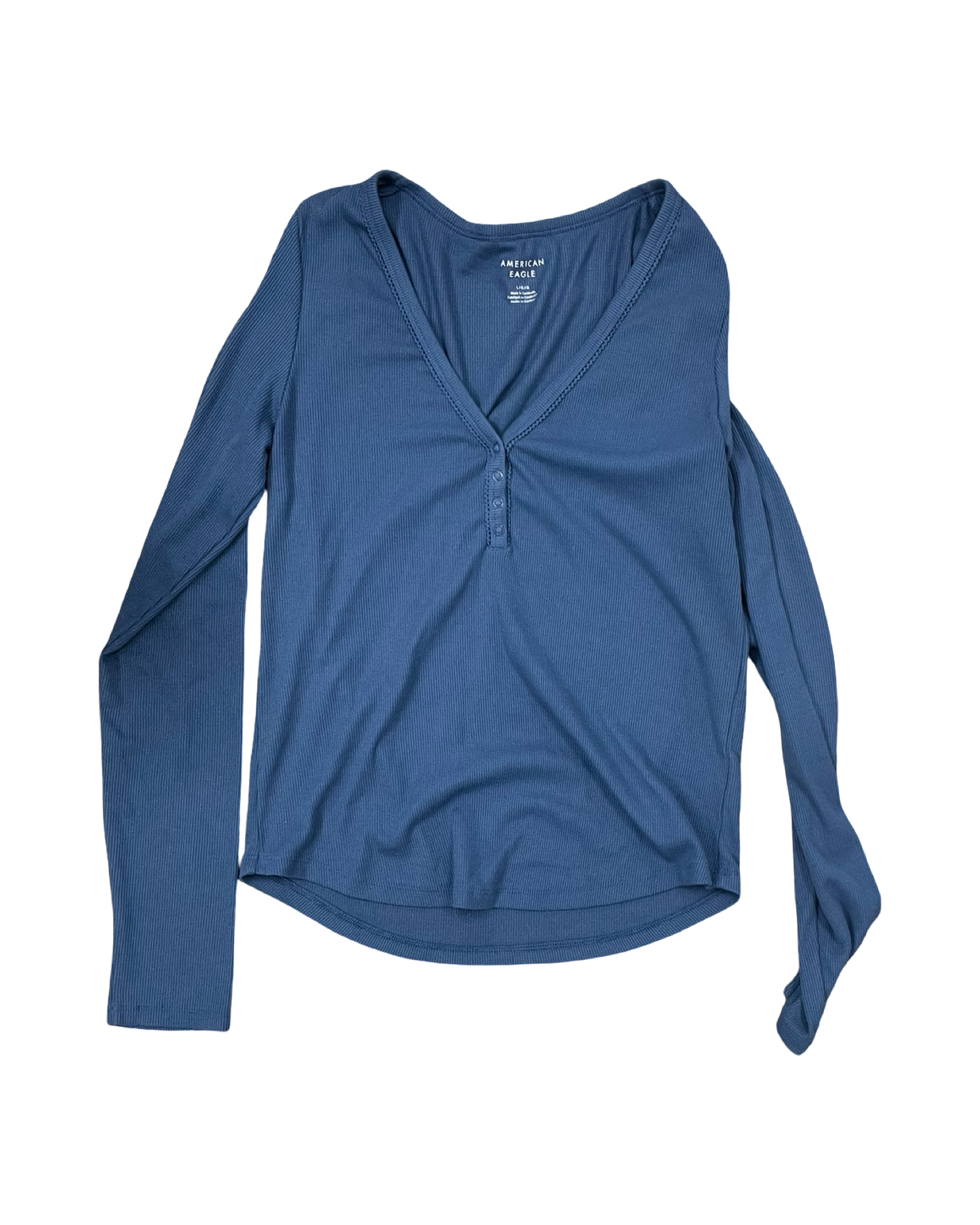 Top Ls By American Eagle In Blue, Size:L