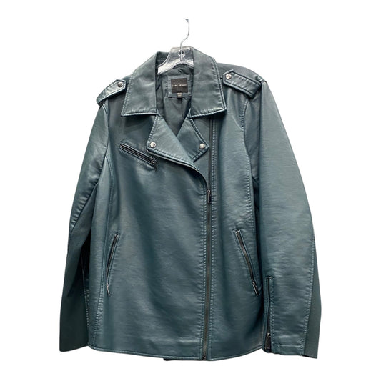 Jacket Moto By Lane Bryant In Green, Size:1X