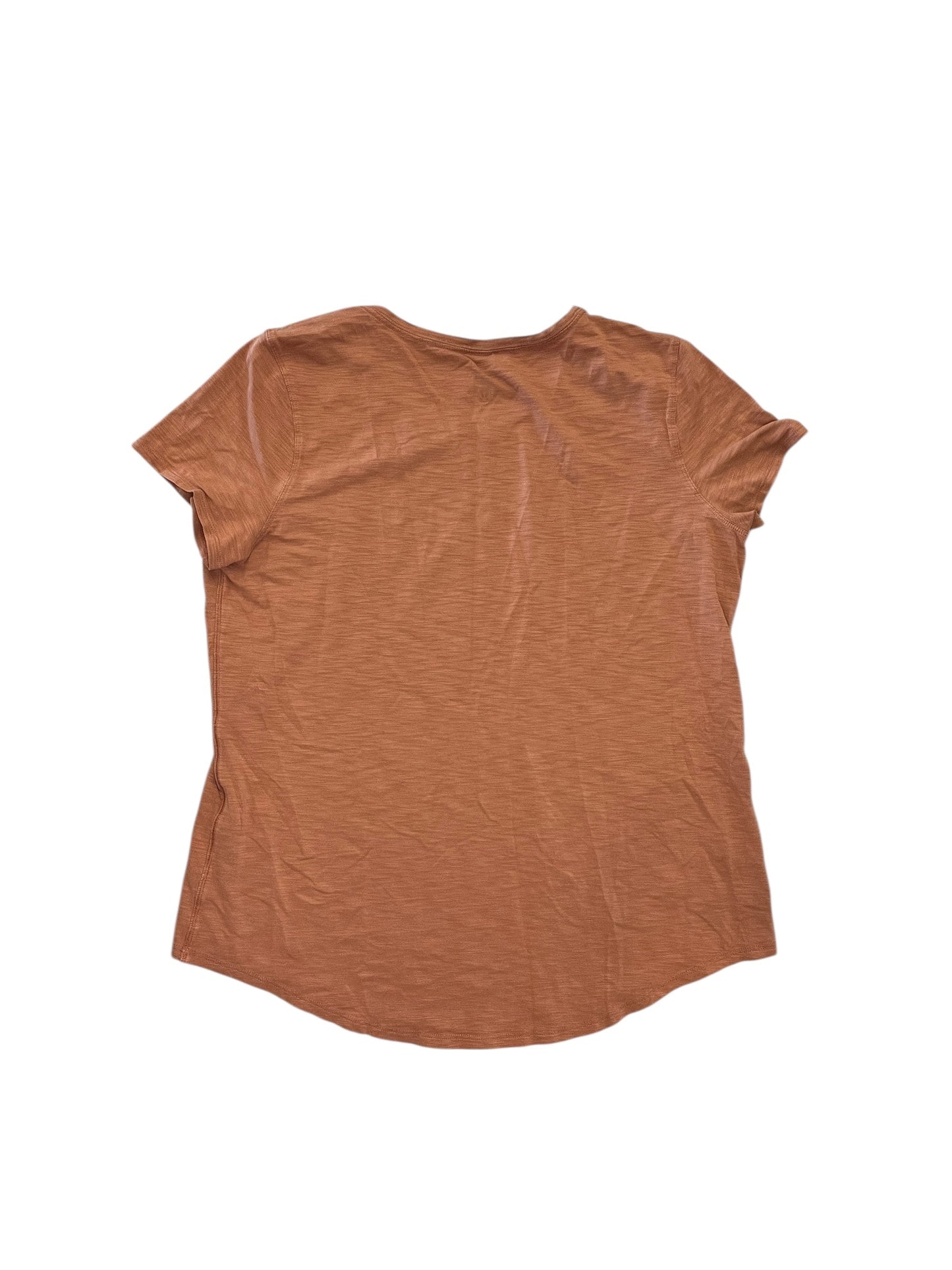 Athletic Top Ss By Lululemon In Orange, Size:M