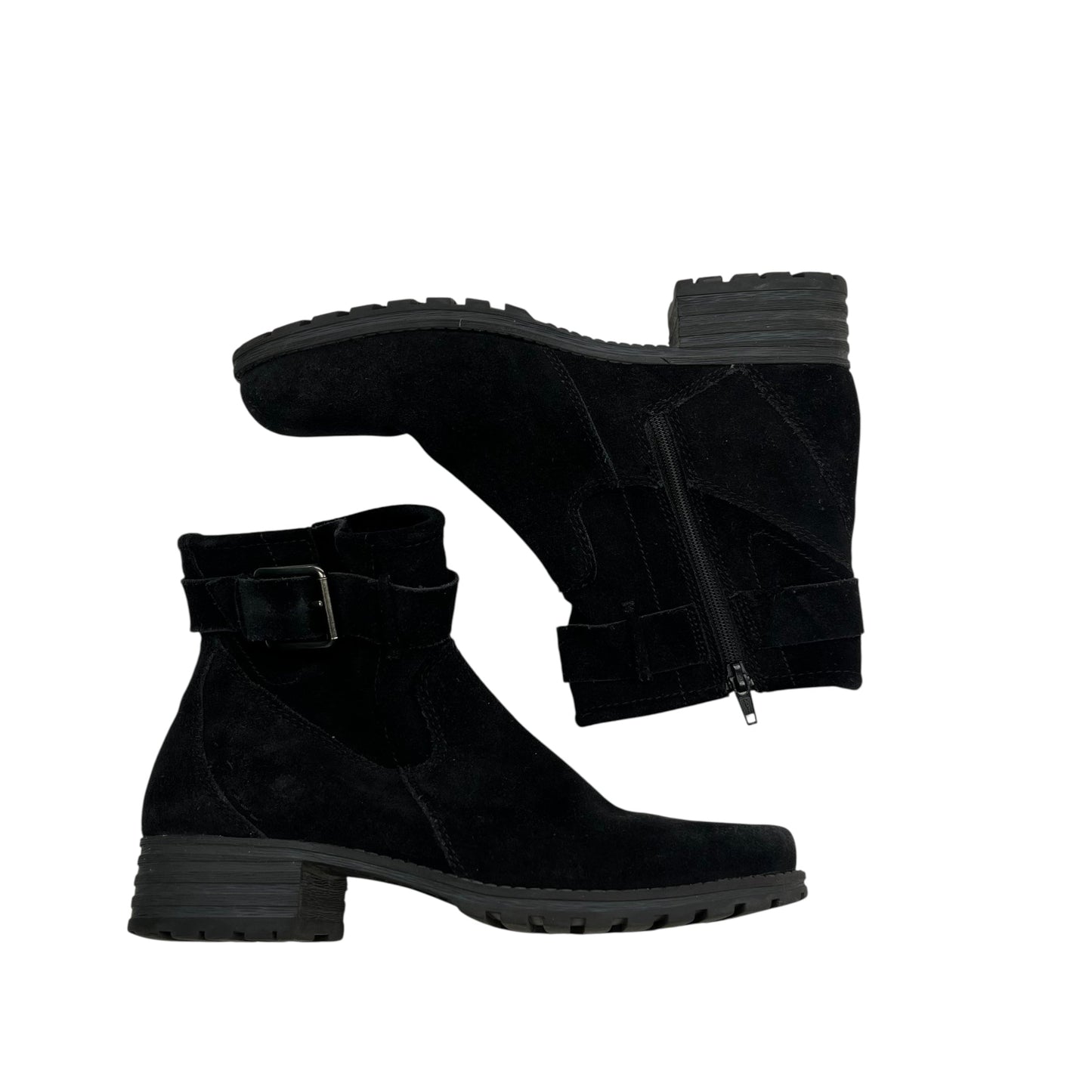 Boots Ankle Flats By Clarks In Black, Size:8