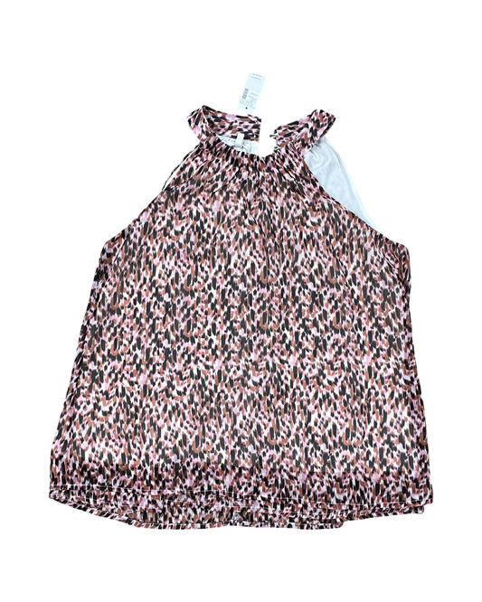 Top Sleeveless By Maurices In Cream & Pink, Size:L