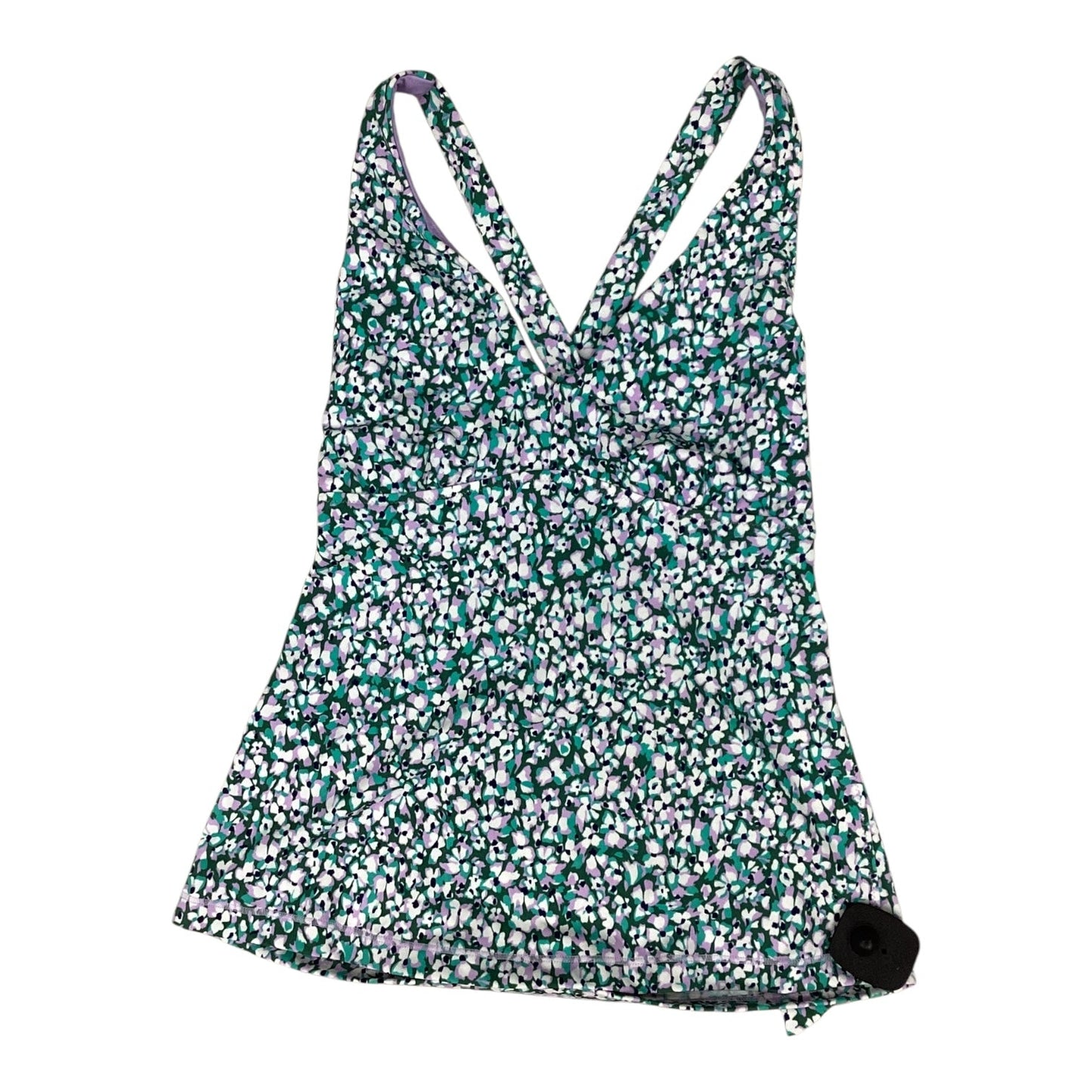 Athletic Tank Top By Athleta In Green & Purple, Size:M