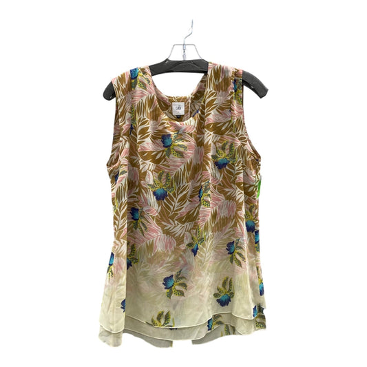 Top Ss By Cabi In Pink & Tan, Size:L