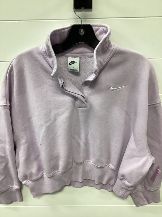 Athletic Sweatshirt Collar By Nike Apparel In Purple, Size:L