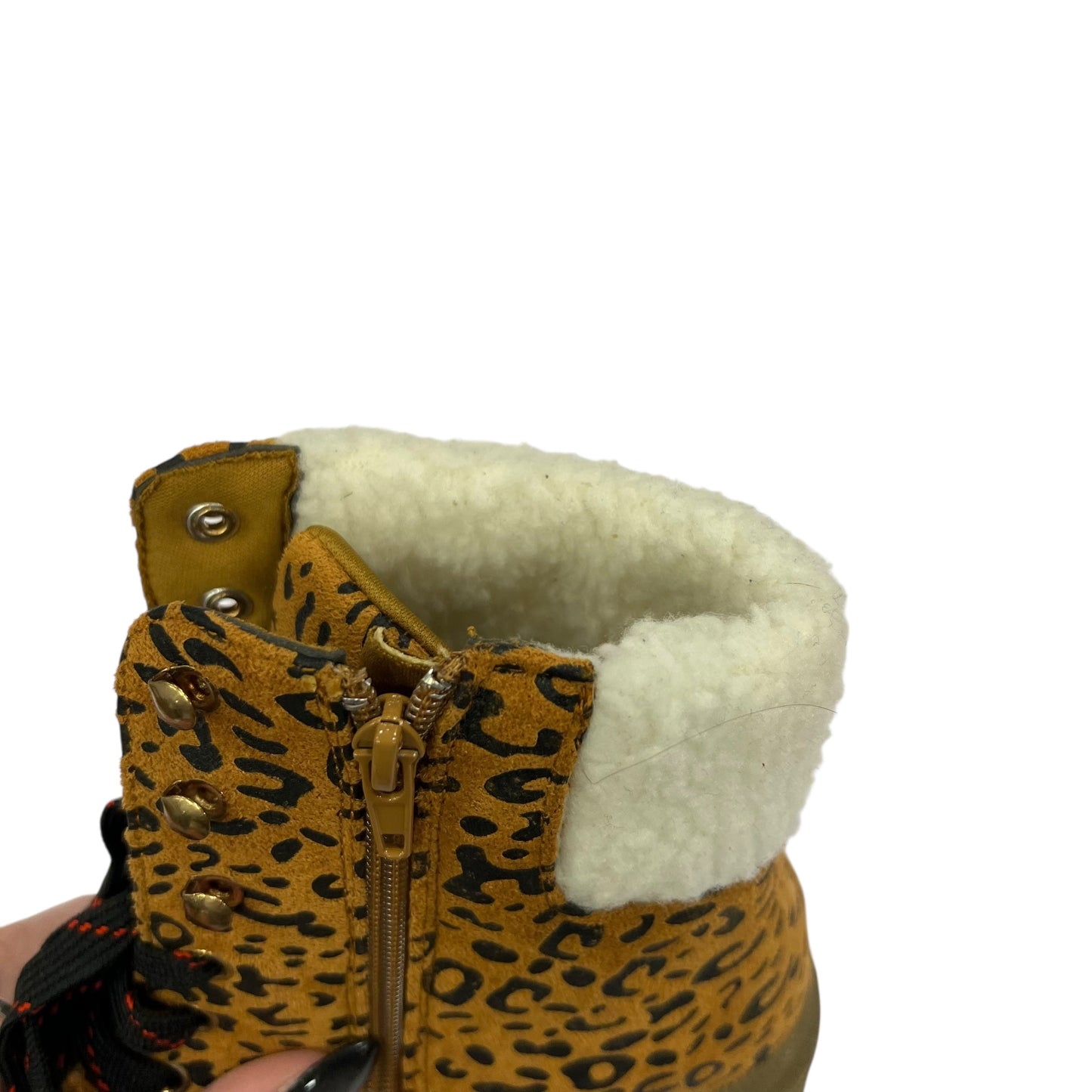 Boots Ankle Heels By Olivia Miller In Animal Print, Size: 7