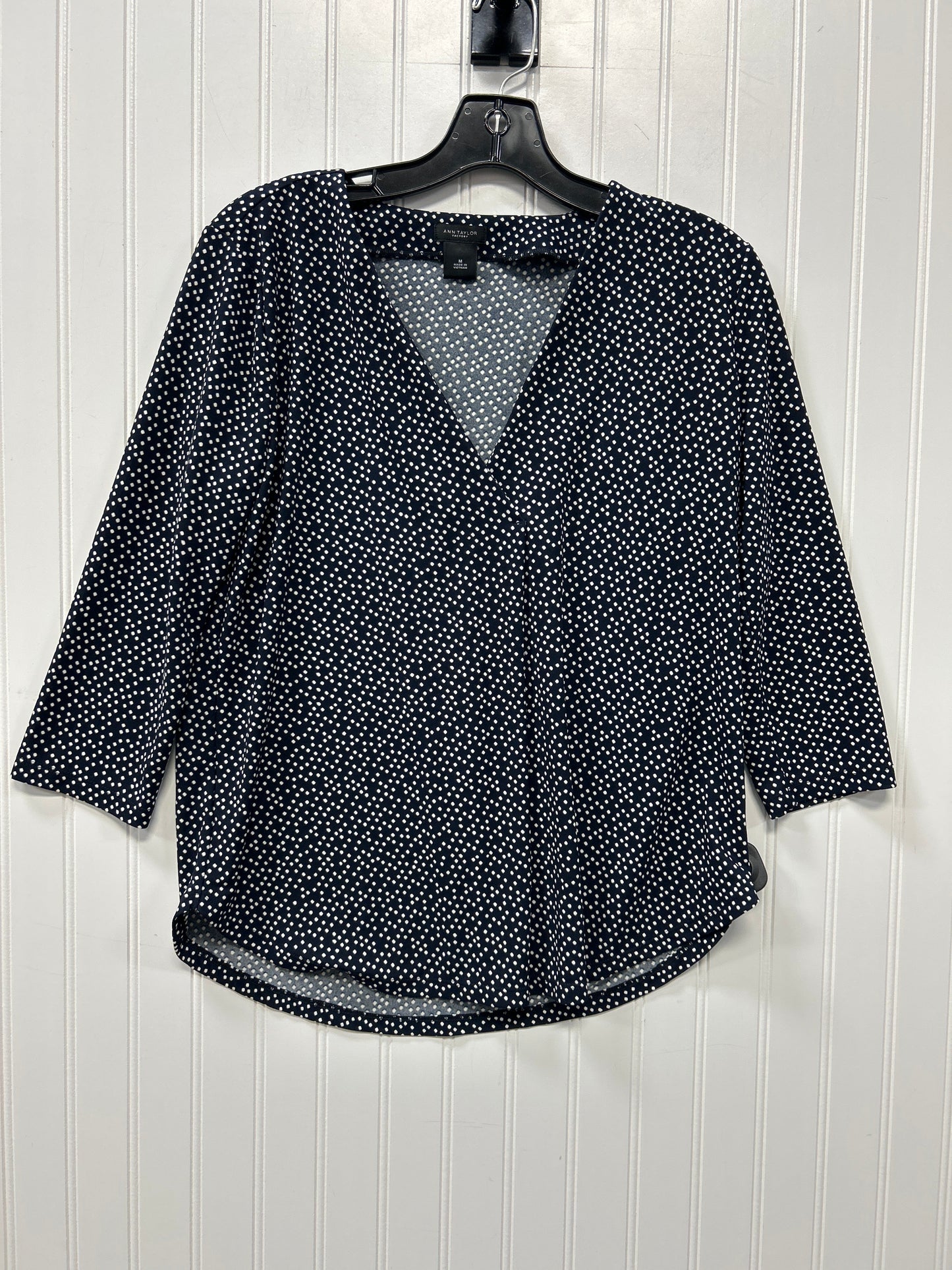 Top Ls By Ann Taylor In Navy, Size:M