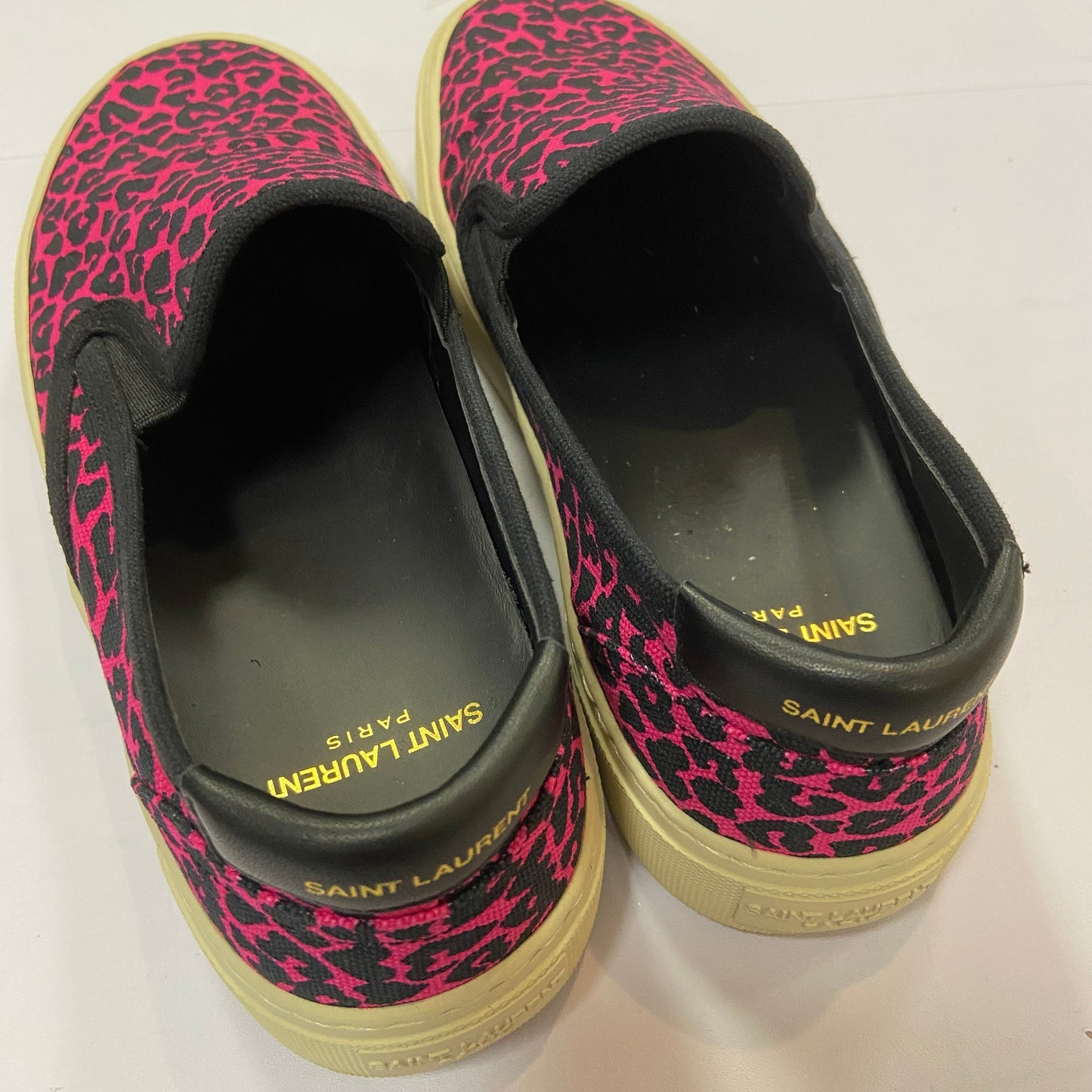 Shoes Luxury Designer By Yves Saint Laurent In Animal Print, Size: 9