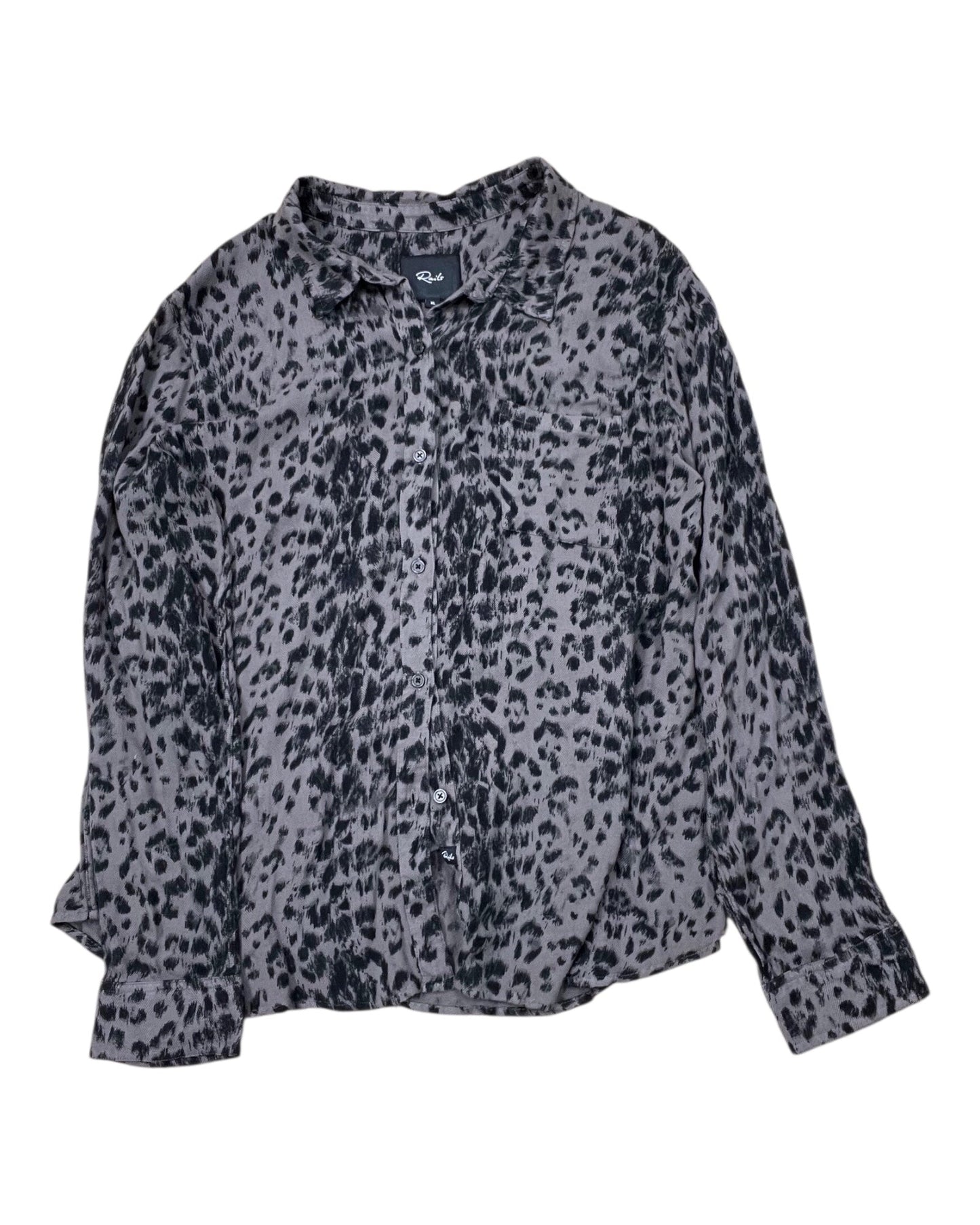 Blouse Ls By Rails In Grey, Size:Xl