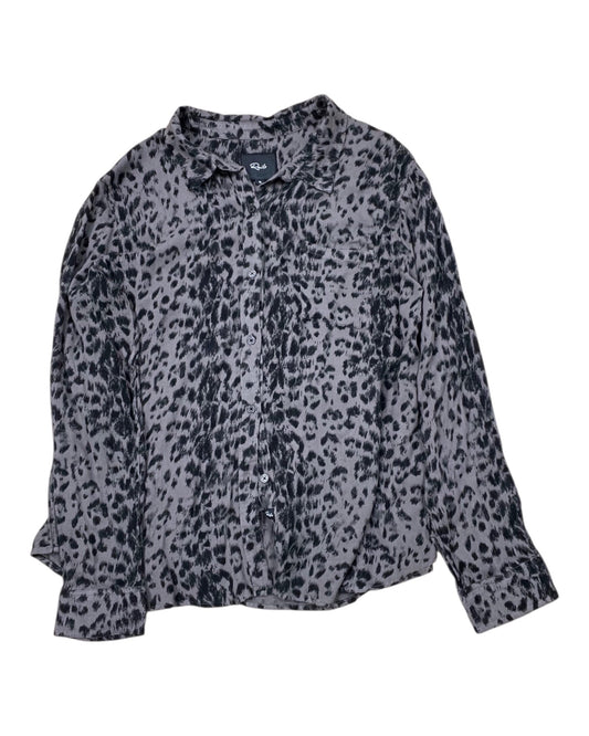 Blouse Ls By Rails In Grey, Size:Xl
