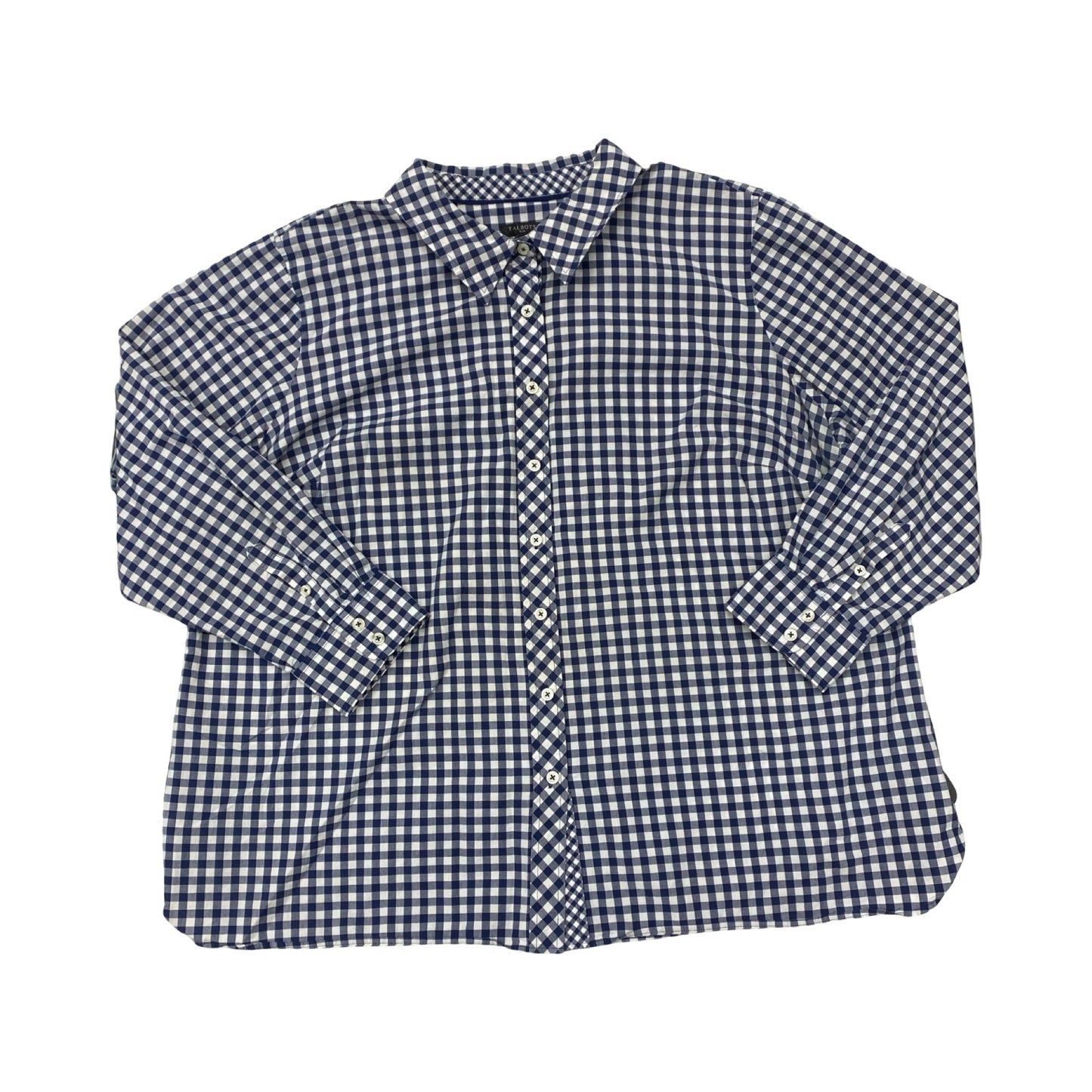 Top Ls By Talbots In Checkered Pattern, Size:3X
