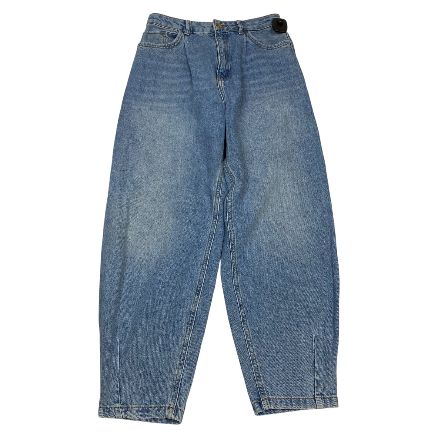 Jeans Straight By Zara In Blue Denim, Size:4