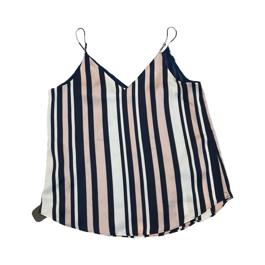 Top Sleeveless By Express In Striped Pattern, Size:L