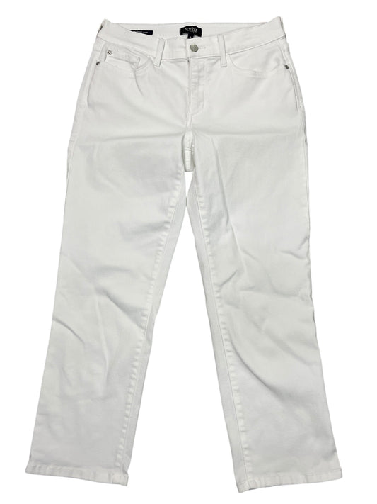 Jeans Cropped By Not Your Daughters Jeans In White Denim, Size:6