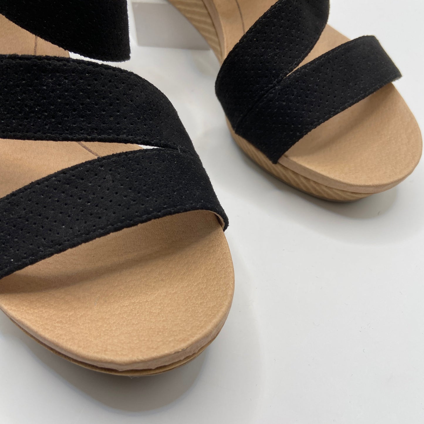 Sandals Heels Wedge By Dr Scholls In Black, Size: 8.5