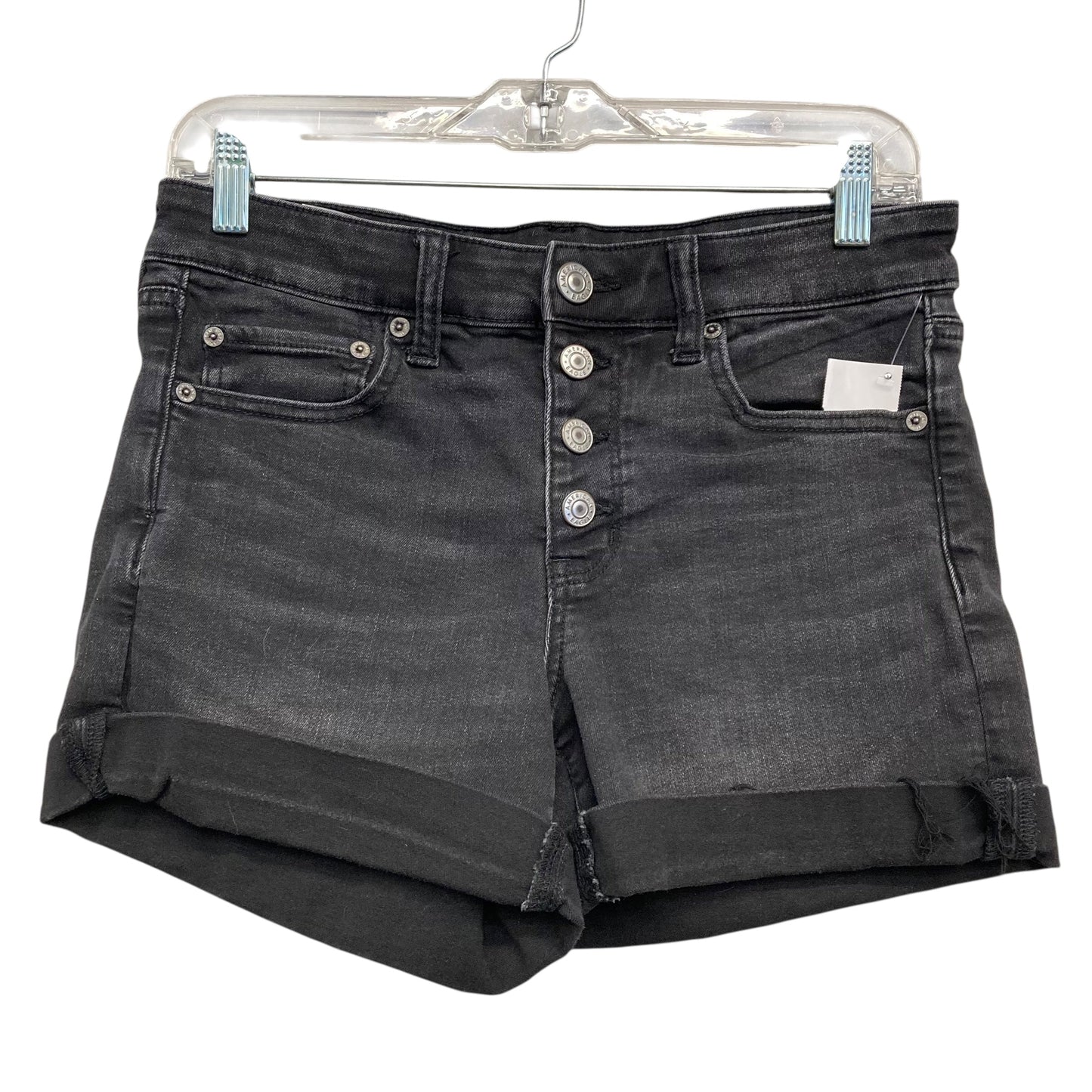 Shorts By American Eagle In Black Denim, Size:8