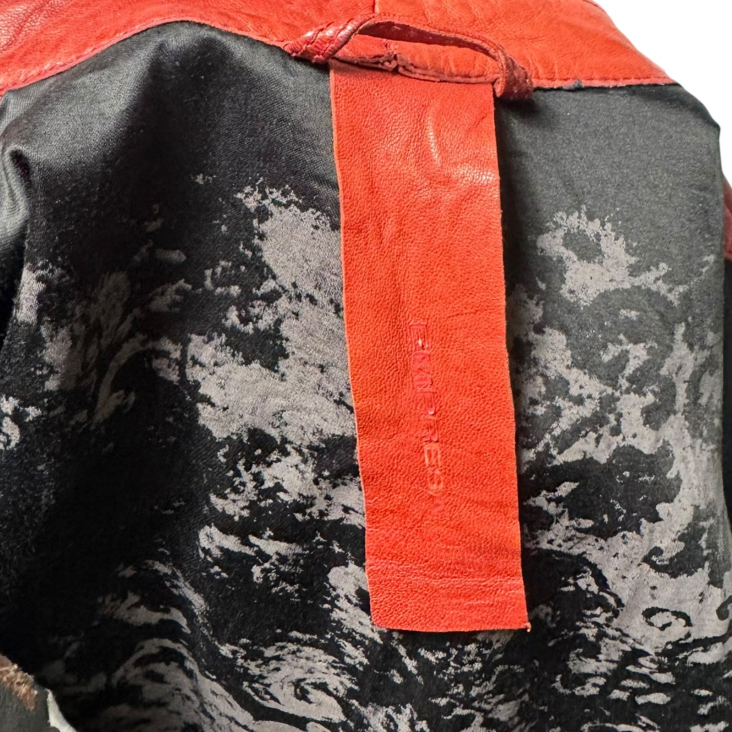 Jacket Moto Leather By Empresa In Red, Size: S (IT 40)