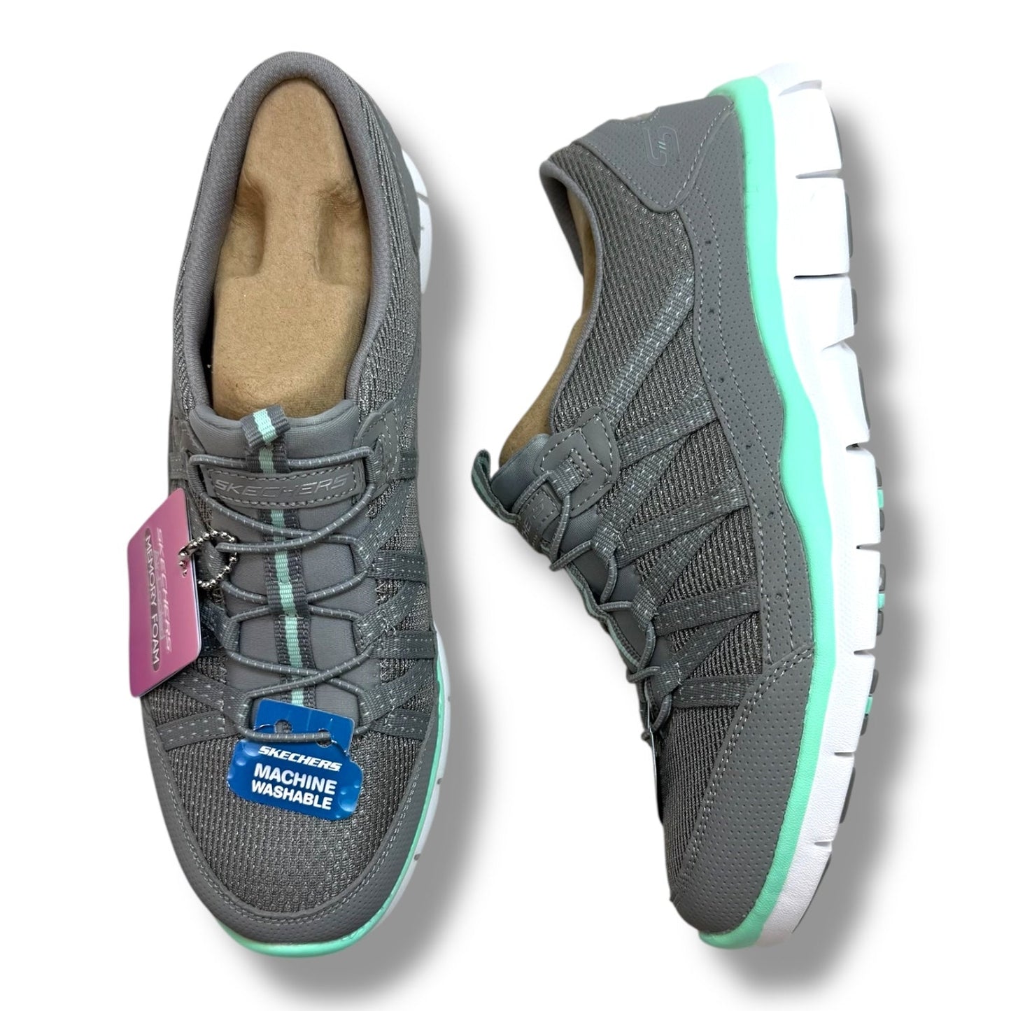 Shoes Sneakers By Skechers In Grey, Size: 8