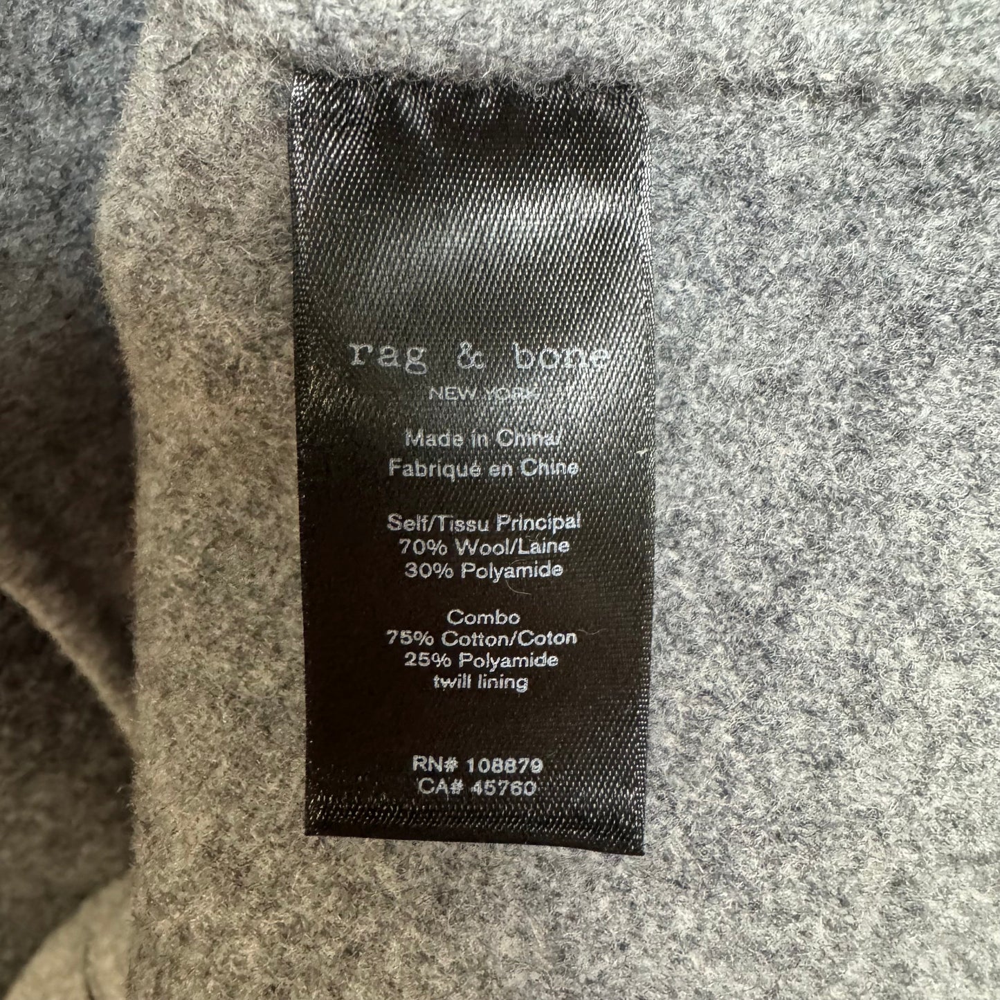 Wool Blend Vest Other By Rag And Bone In Grey, Size: S