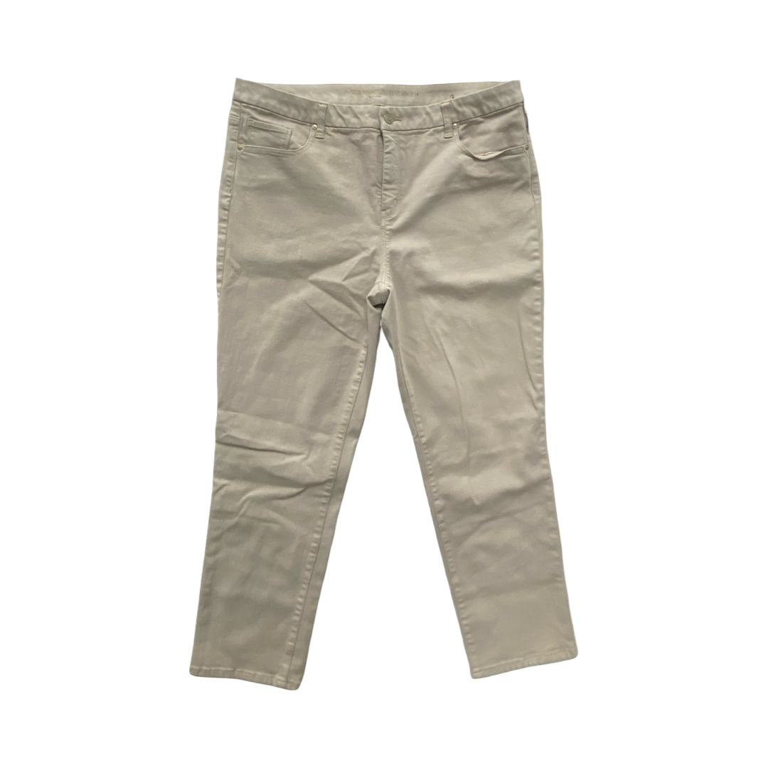 Jeans Cropped By Chicos In Tan, Size:16