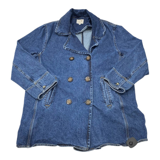 Coat Peacoat By Cmb In Blue Denim, Size:S