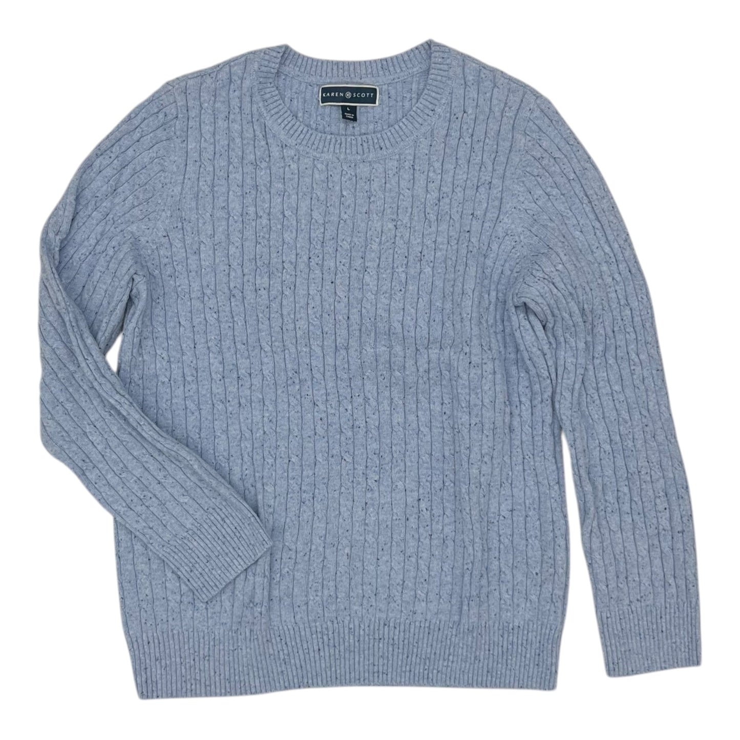 Sweater By Karen Scott In Blue, Size:L