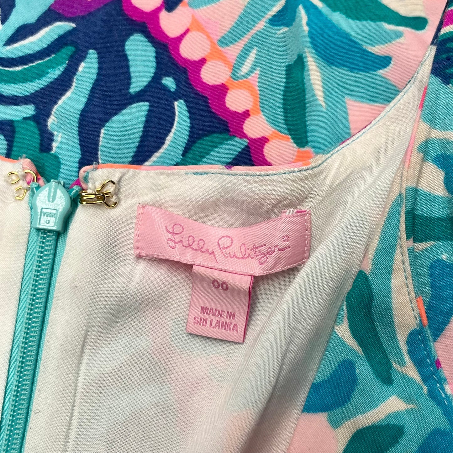 Romper Designer By Lilly Pulitzer In Blue & Pink, Size: Xs
