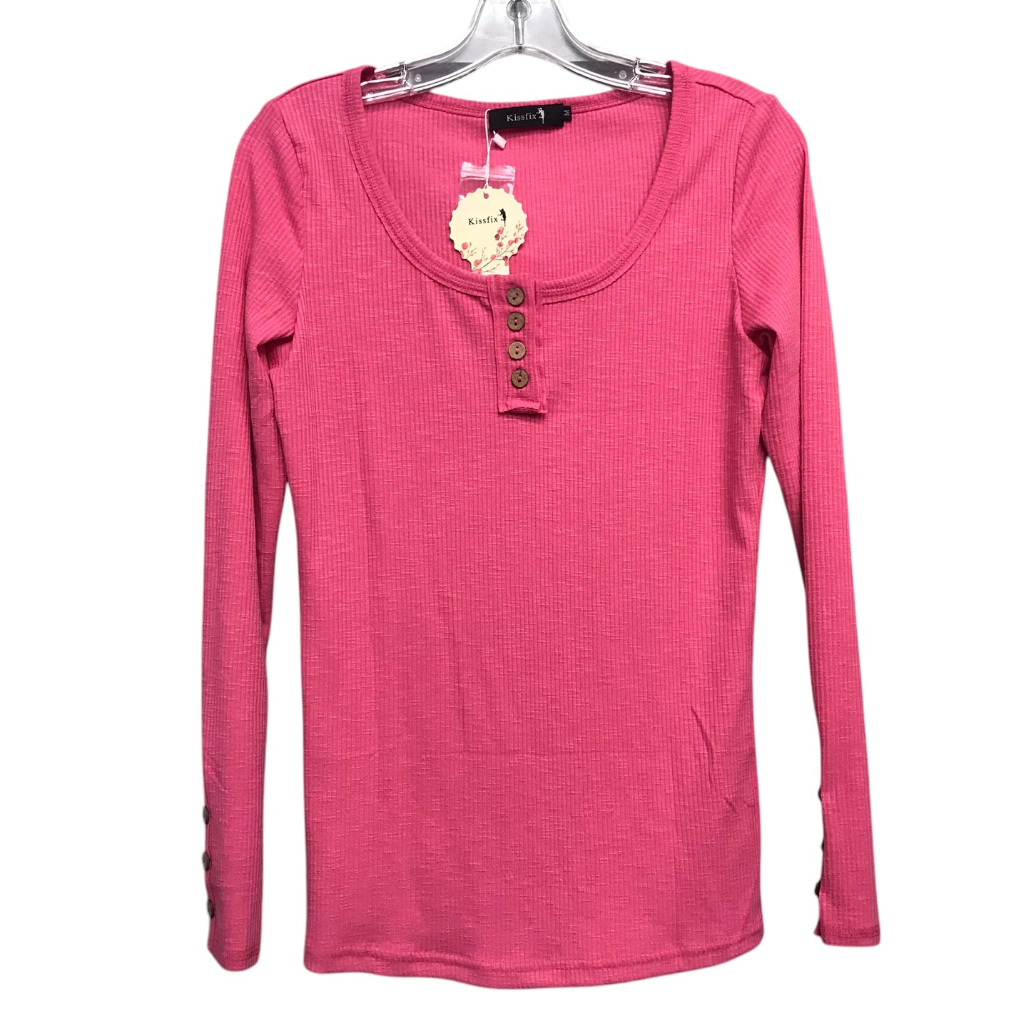 Top Ls Basic By KISSFIX In Pink, Size:M