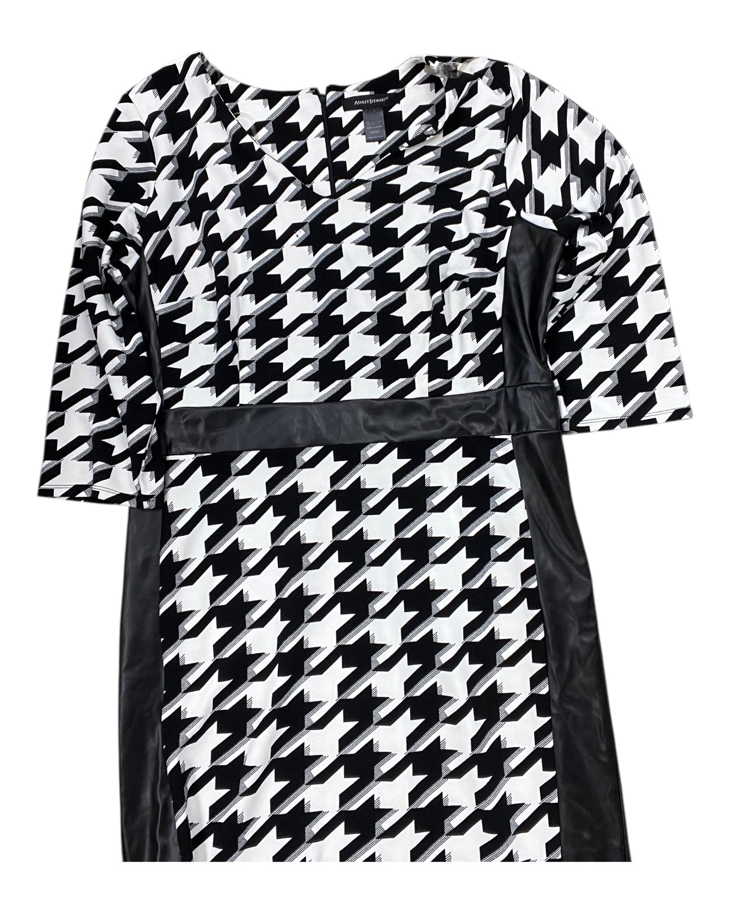 Dress Casual Midi By Ashley Stewart In Black & White, Size:1X