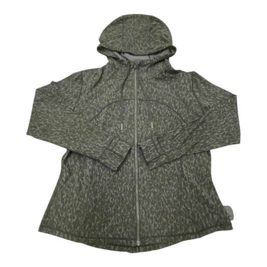 Athletic Jacket By Lululemon In Black & Grey, Size:20