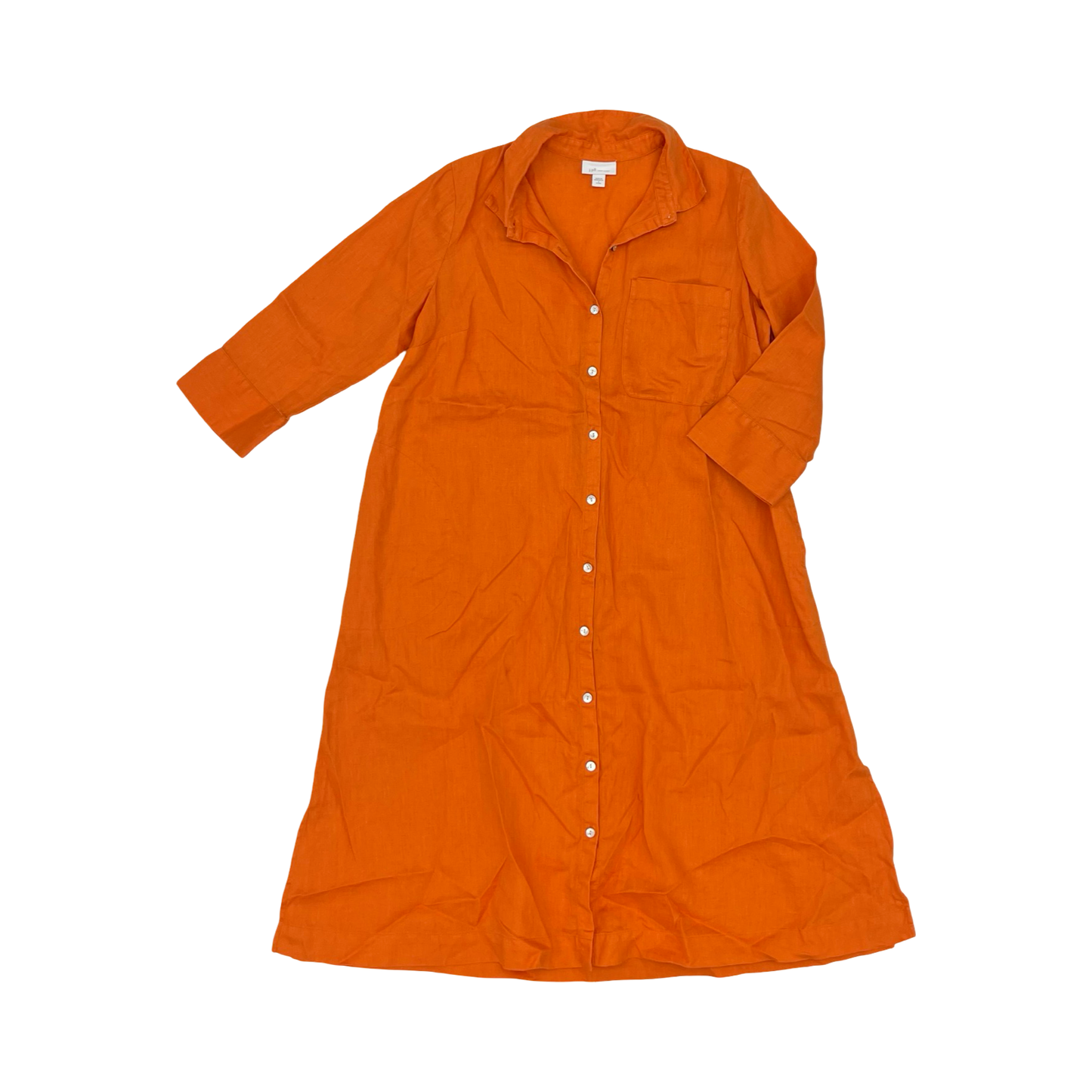 Dress Casual Midi By J. Jill In Orange, Size:Sp