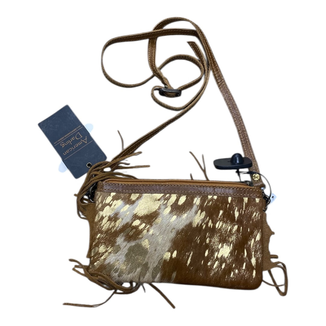 Handbag Leather By AMERICA DARLING In Brown, Size:Small