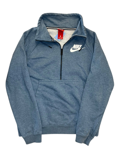 Athletic Sweatshirt Collar By Nike Apparel In Blue, Size:S
