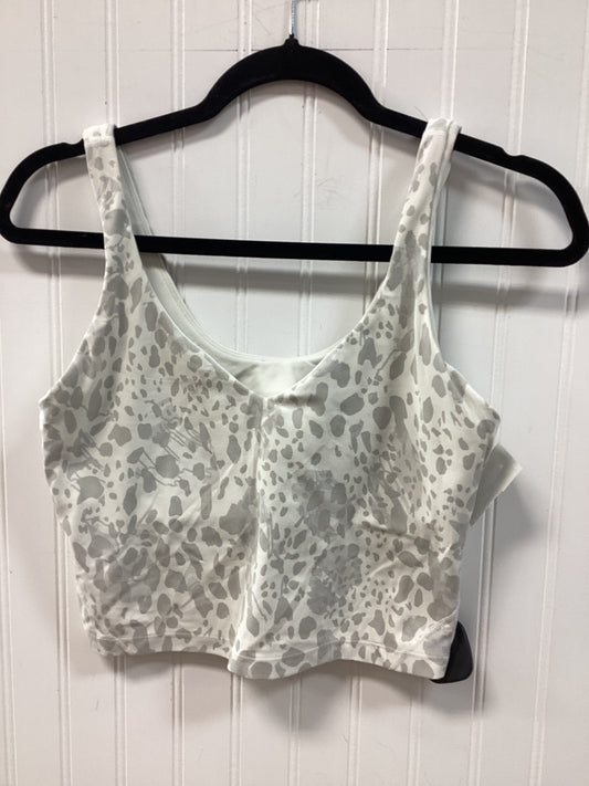 Athletic Tank Top By Lululemon In Grey & White, Size:10