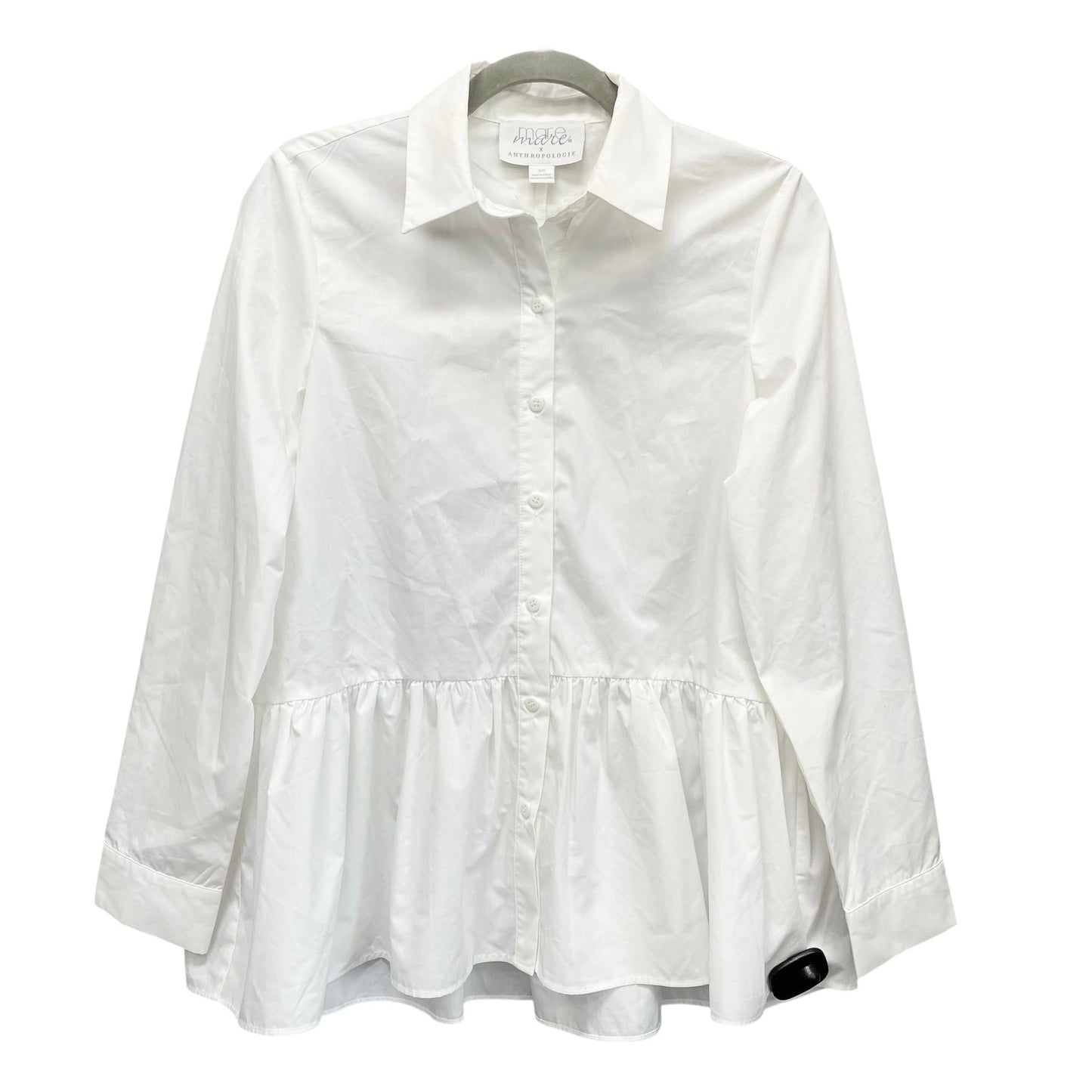 Top Long Sleeve By Anthropologie In White, Size: Xs